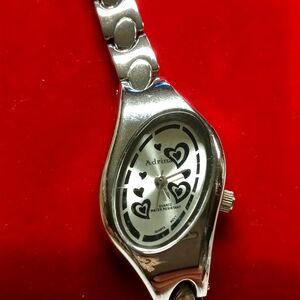 Adrina Silver Heart Wrist Womens Watch